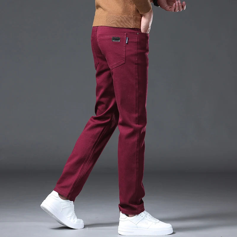 Vaqueros Hombre Business Casual Slim Fit - Pantalones Rectos Elegantes 6 Colores