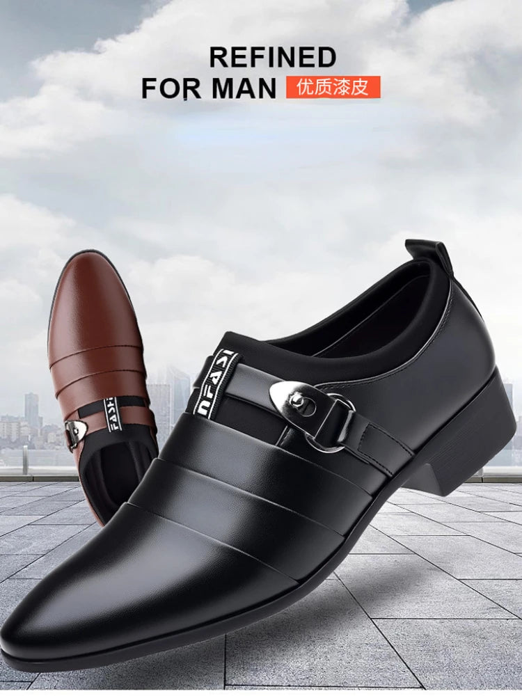 Zapatos Vestir Hombre Slip-On - Formales Boda Oficina Trabajo Loafers Elegantes