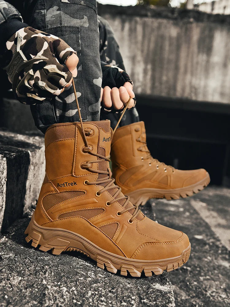 Botas Hiking Hombre High-Top Outdoor - Senderismo Cálidas Cómodas Casual Invierno