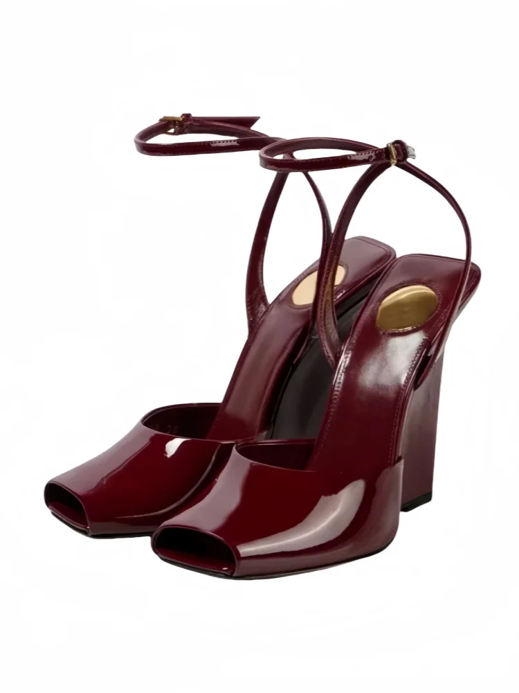 Sandalias Plataforma Mujer Satén 2025 - Zapatos Tacón Chunky Tiras Primavera