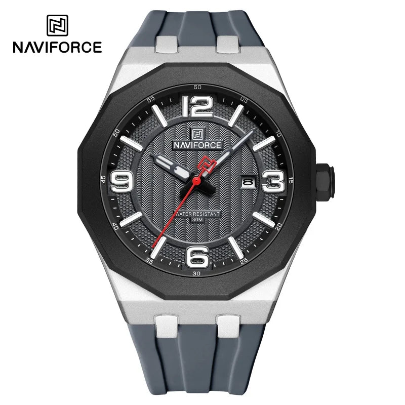 Reloj NAVIFORCE 8079 para Hombre - Cuarzo Fashion Resistente al Agua con Correa de Silicona