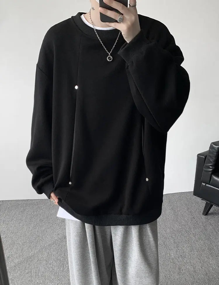 Sudadera Hombre Otoño Invierno - Hoodie Cuello Redondo Casual Outdoor