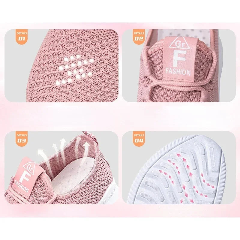 Sneakers Plataforma Mujer Verano - Zapatillas Transpirables Versátiles Cordones