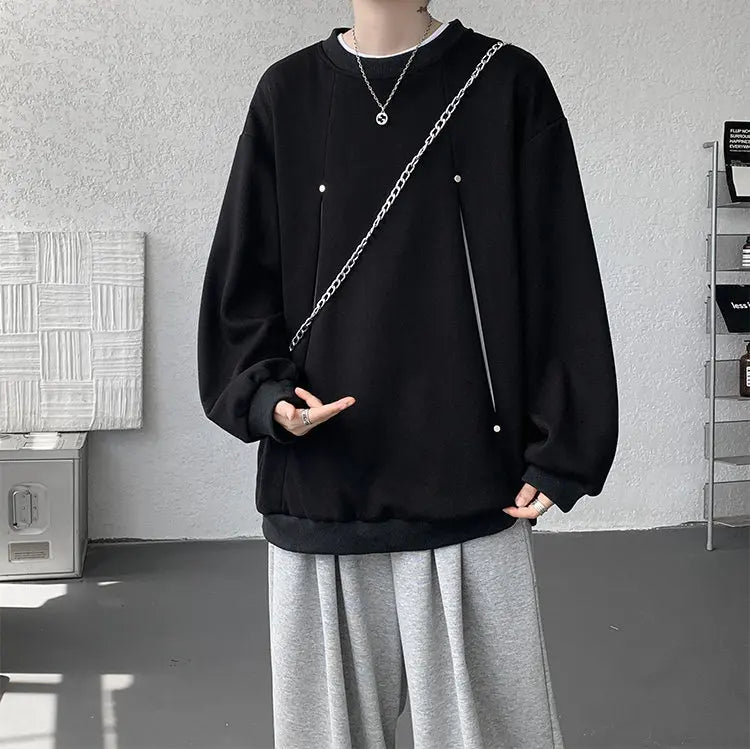 Sudadera Hombre Otoño Invierno - Hoodie Cuello Redondo Casual Outdoor