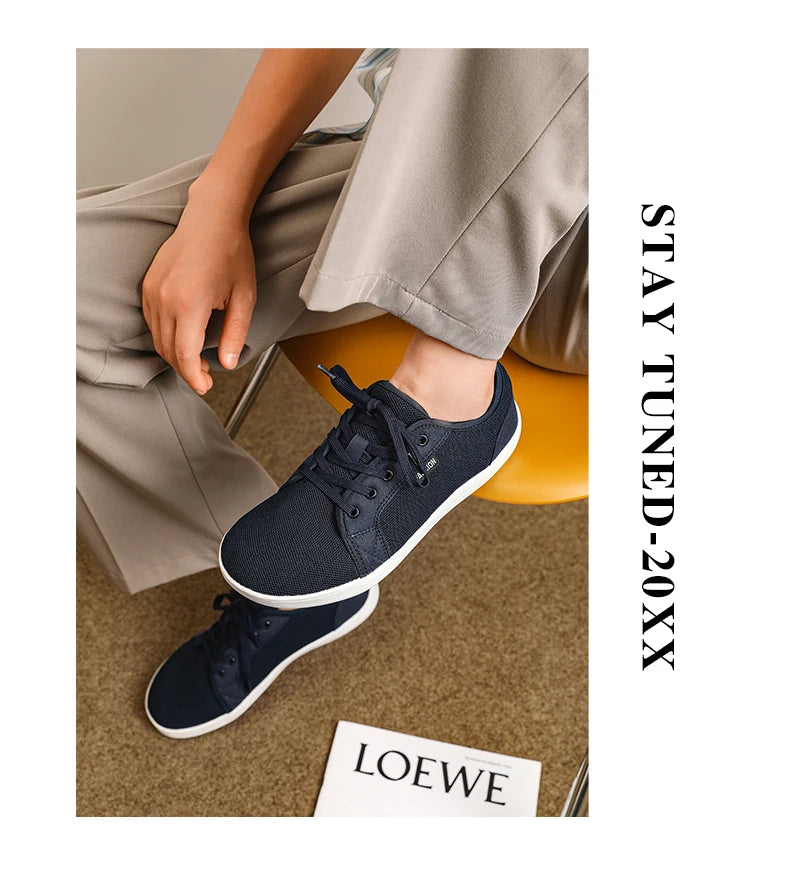 Zapatos Hombre Minimalistas Barefoot - Punta Ancha Zero Drop Transpirables Malla Ligeros Walking