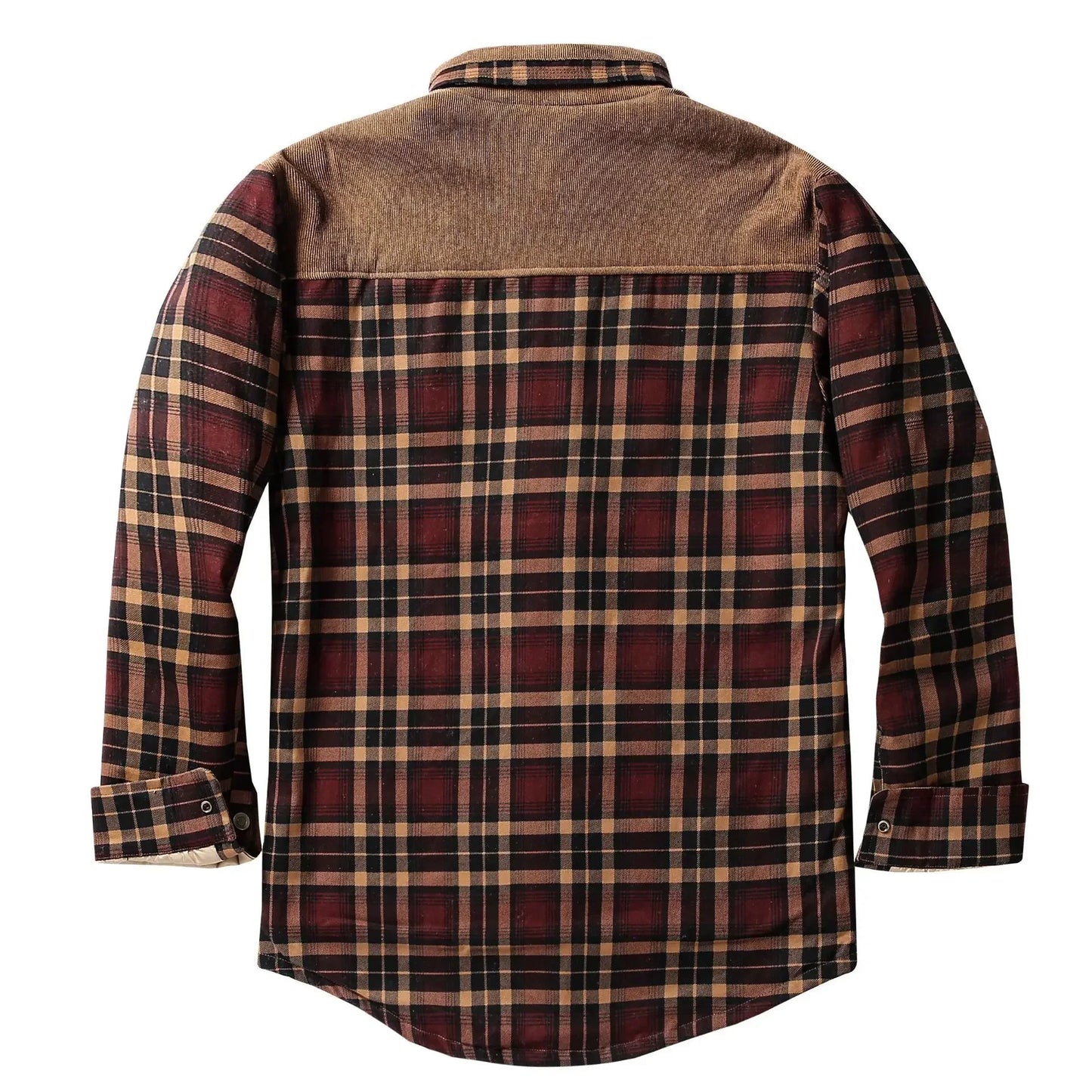 Camisa Hombre Cuadros Forro Polar Invierno - Europea Americana Casual Gruesa Algodón Chaqueta S-XXXXL