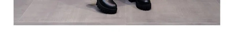 Botas Mujer Alta Calidad Casual - Suela Gruesa Tacón Alto Negro Trabajo