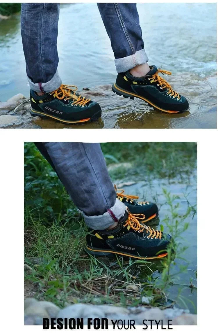 Botas Hombre Senderismo Impermeables - Escalada Anti-Colisión Outdoor Casual Cordones Sneakers Nieve