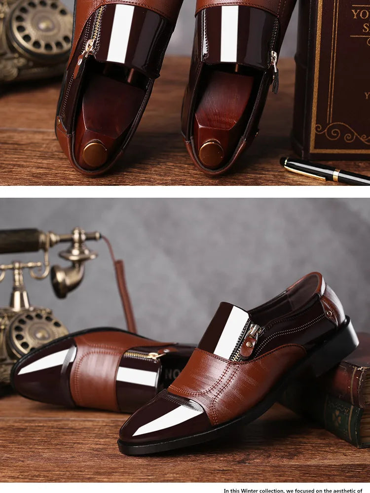 Zapatos Vestir Hombre Business Negros - Clásicos Elegantes Formales Boda Slip-On Oficina Oxford