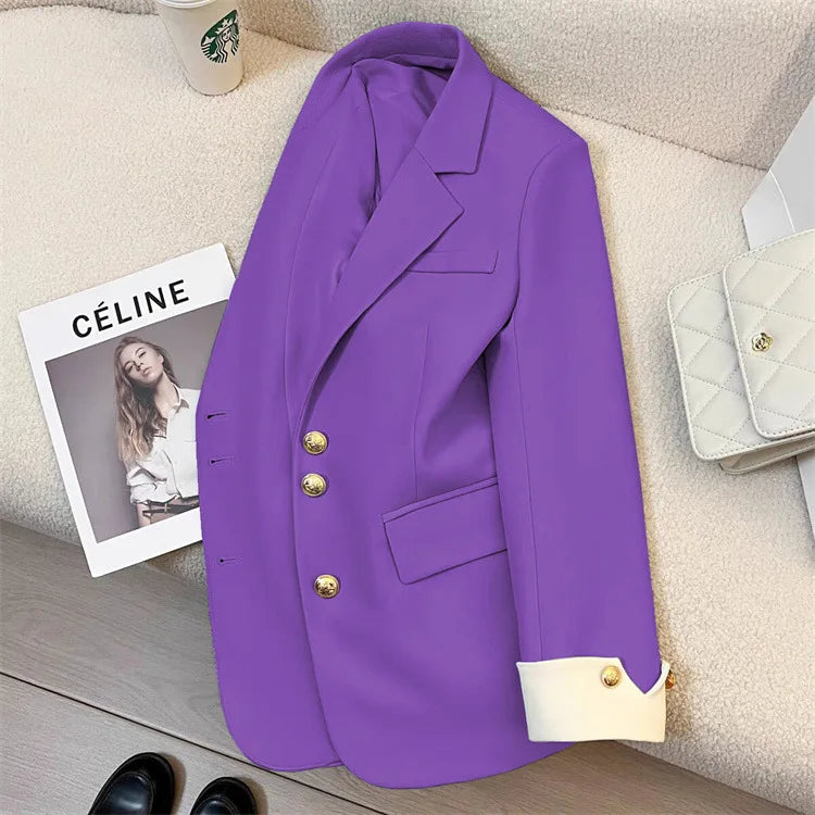 Blazer Mujer Elegante Manga Larga