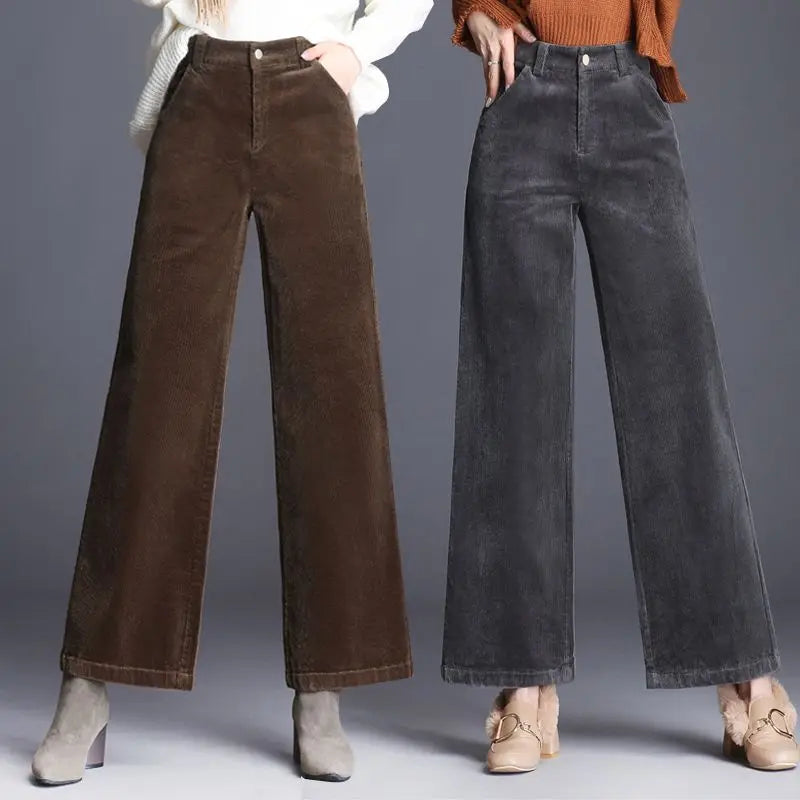 Pantalón Pana Pierna Ancha Mujer - Pantalón Palazzo Otoño 2019