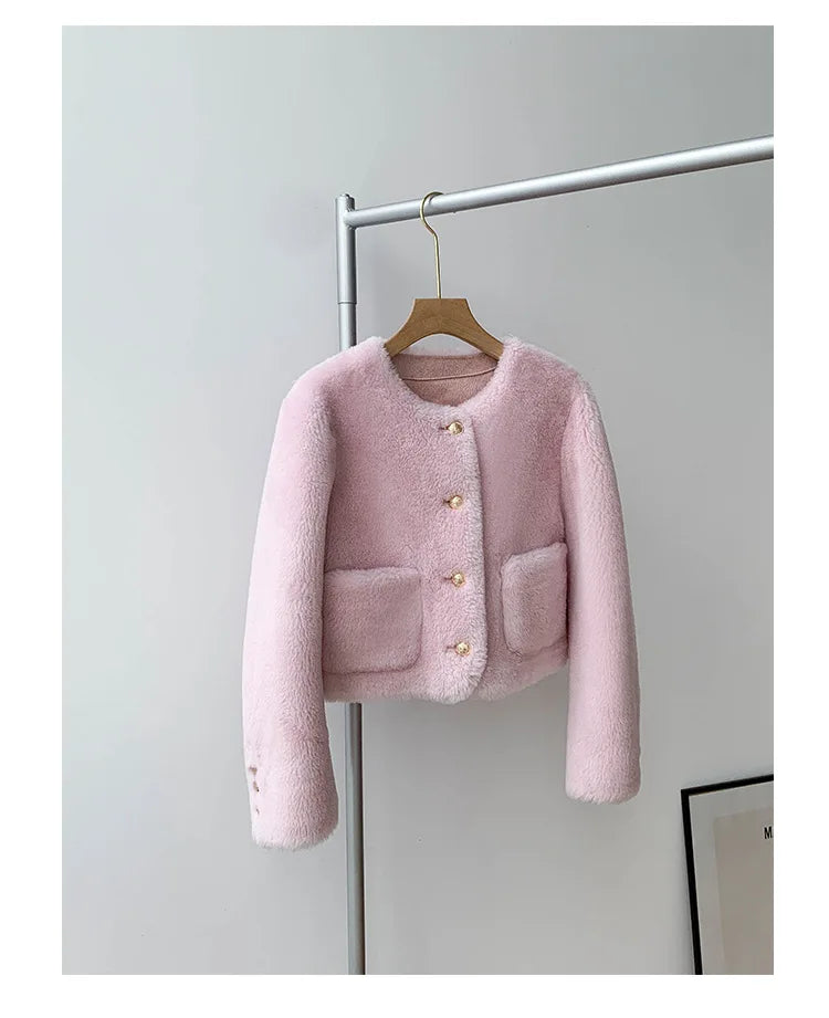 Chaqueta Piel Oveja Mujer Genuina - Chaqueta Shearling Cordero Invierno