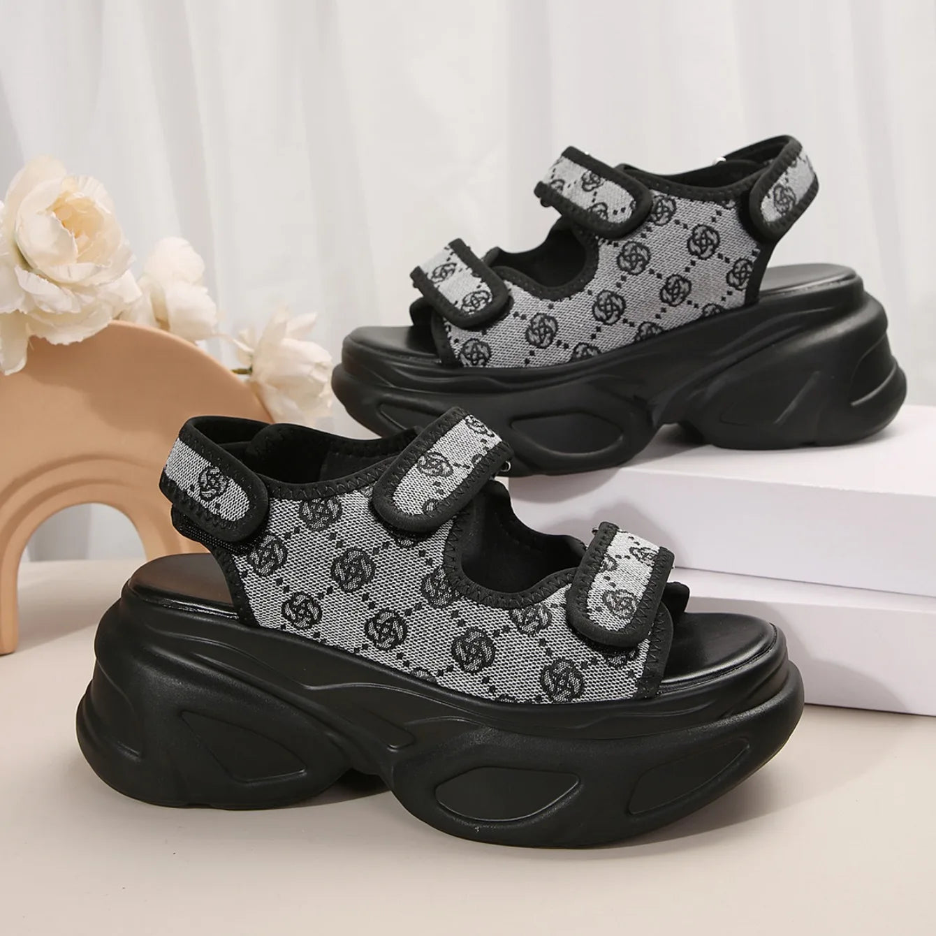 Sandalias Cuña Gruesas Mujer Verano 2024 - Zapatos Playa Plataforma Ligeras