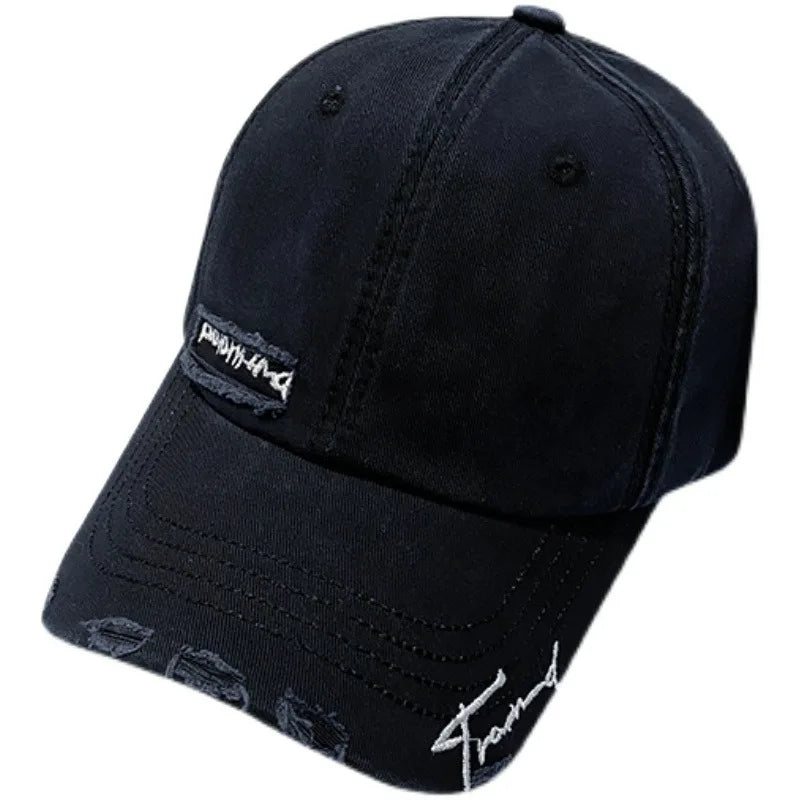 Gorra Baseball Vintage Bordado Letras - Cap Ajustable Primavera Verano Unisex