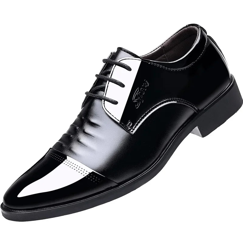 Zapatos Vestir Hombre Charol Oxford - Formales Punta Puntiaguda Boda Tallas Grandes 38-48