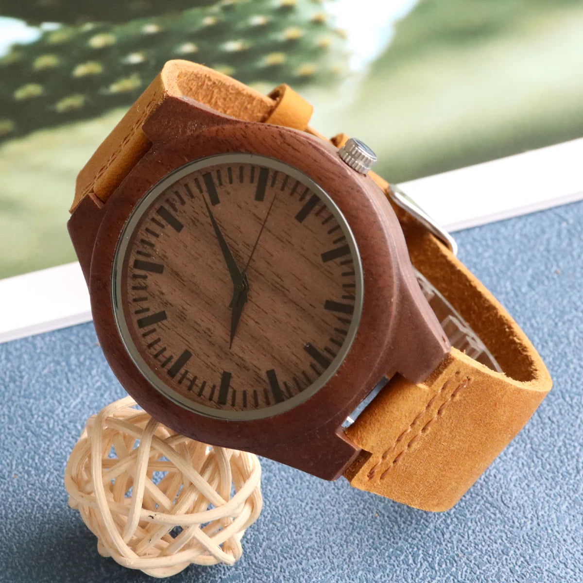 Reloj Madera Hombre y Mujer - Cuarzo Personalizable Unisex Ecológico