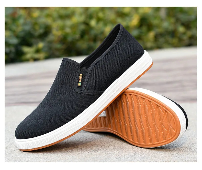 Sneakers Canvas Hombre Slip-On - Zapatillas Casual Vulcanizadas Ligeras Sin Cordones
