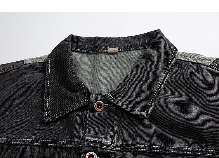 Chaqueta Denim Hombre Oversize - Jacket Jeans Hip Hop Japonés