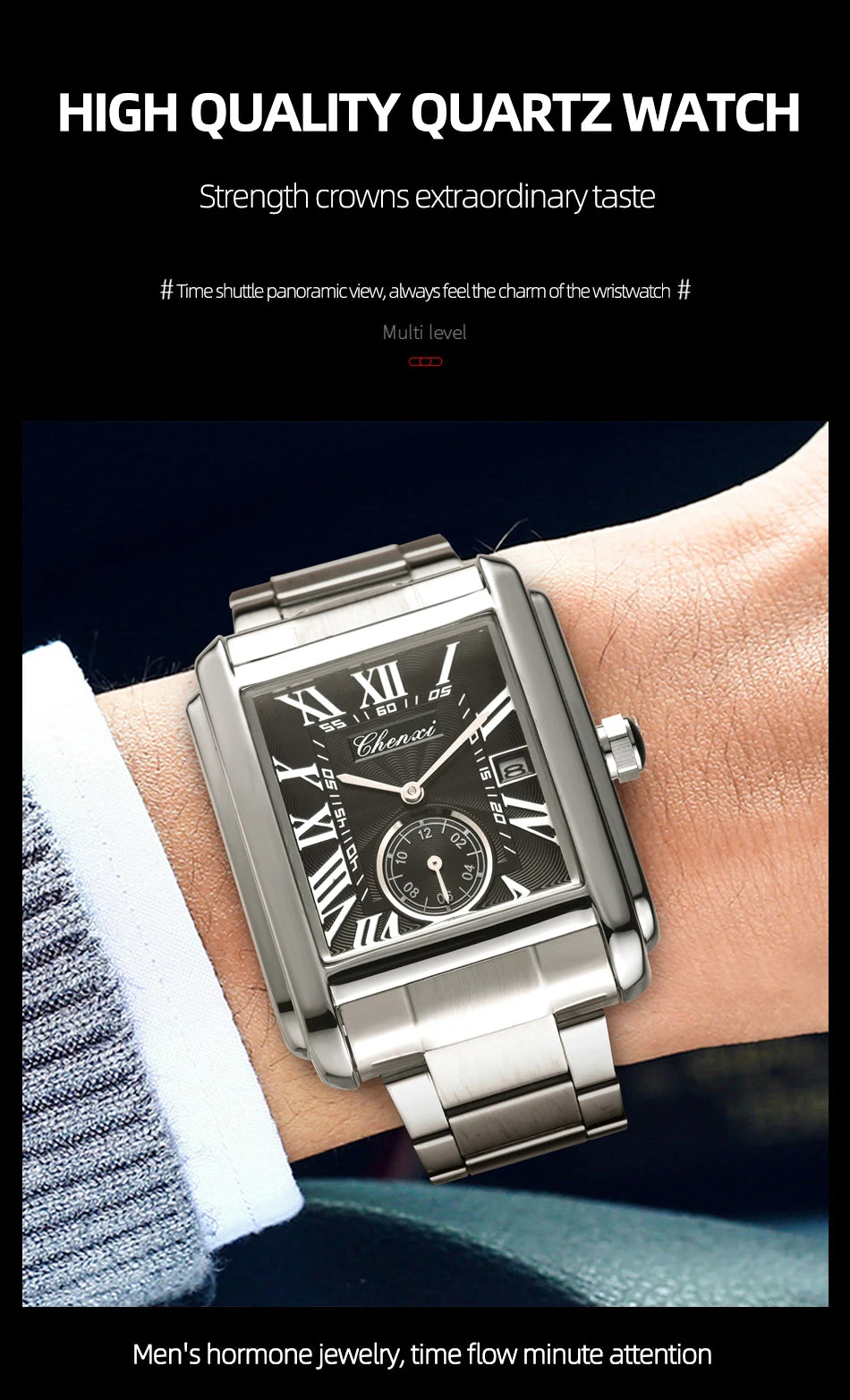 Reloj CHENXI 8216 Business - Cuarzo Simple Acero Inoxidable Plateado