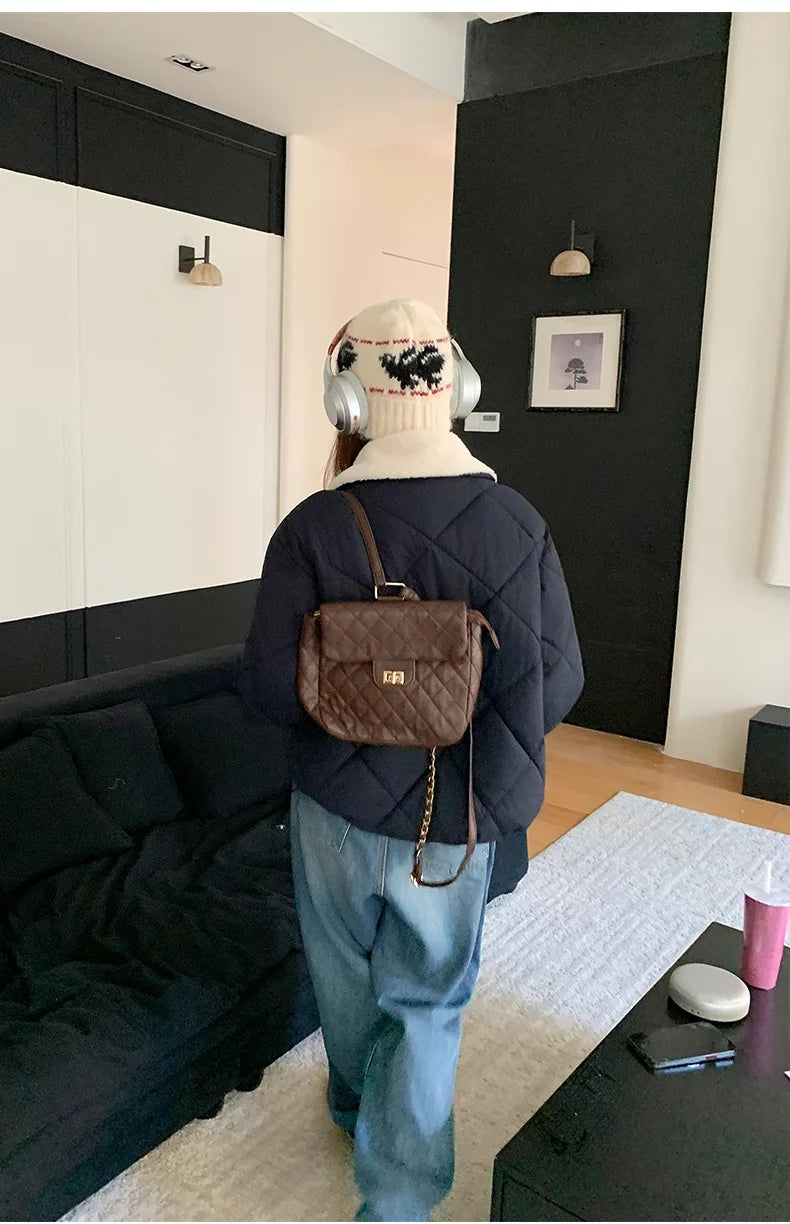 Chaqueta Algodón Mujer Tendencia - Chaqueta Estilo Chino Cuello Lana 2025