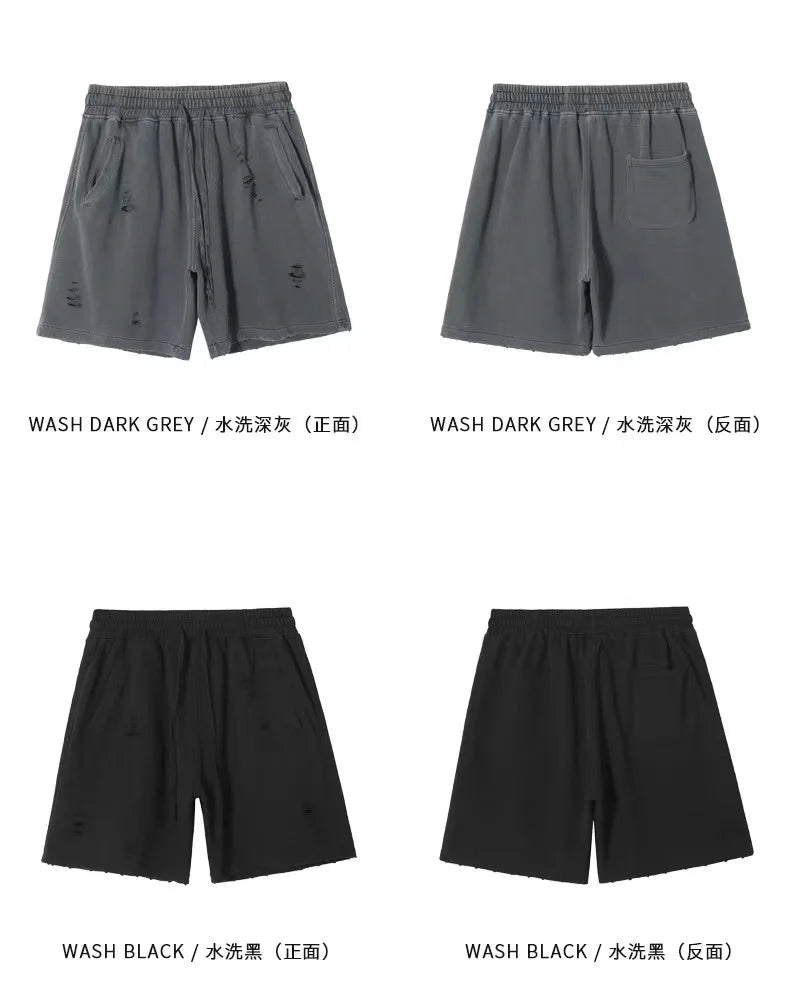 Shorts Vintage Hombre Corte Desgastado - Estilo Retro Casual Verano