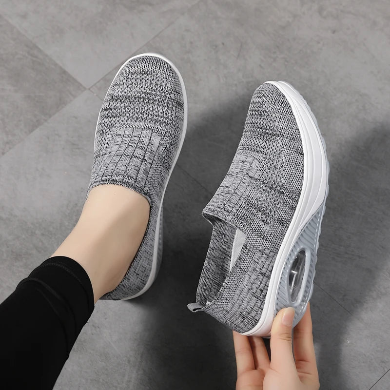 Zapatos Walking Mujer Air Cushion - Mules Ortopédicos Plataforma Cuña Transpirables