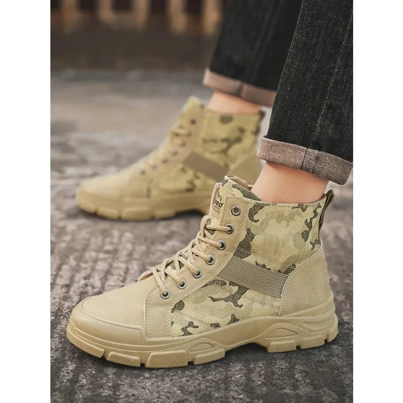 Botas Hombre Altas Camuflaje - Casual Deportivas Outdoor Resistentes Trendy Fashion