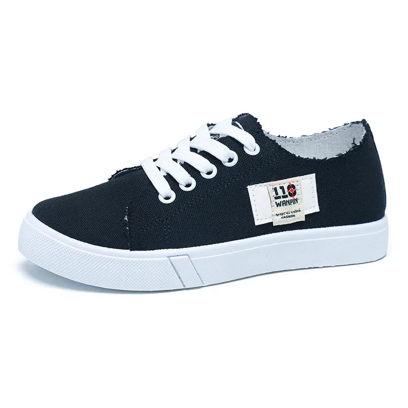 Sneakers Canvas Denim Mujer 2025 - Zapatillas Low Top Planas Primavera Verano