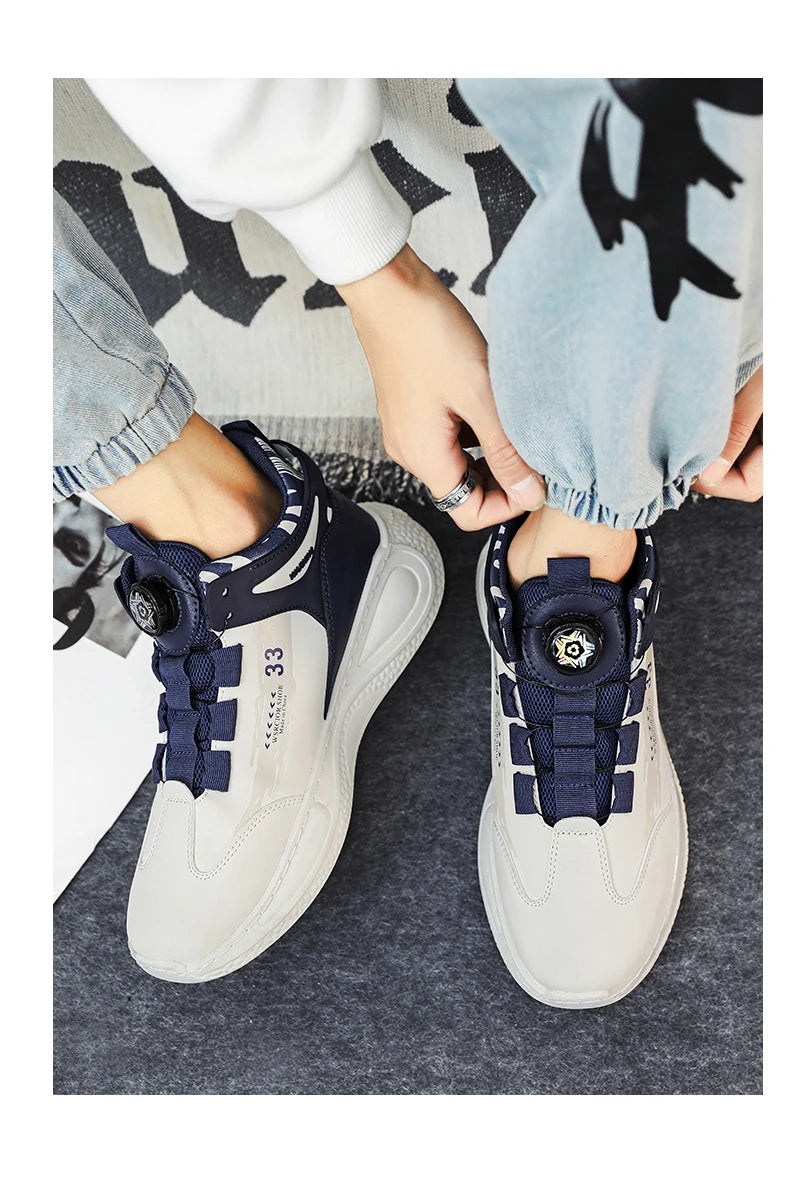 Sneakers Hombre Hebilla Giratoria - Cómodas Antideslizantes Cordones Duraderas Outdoor Actividades