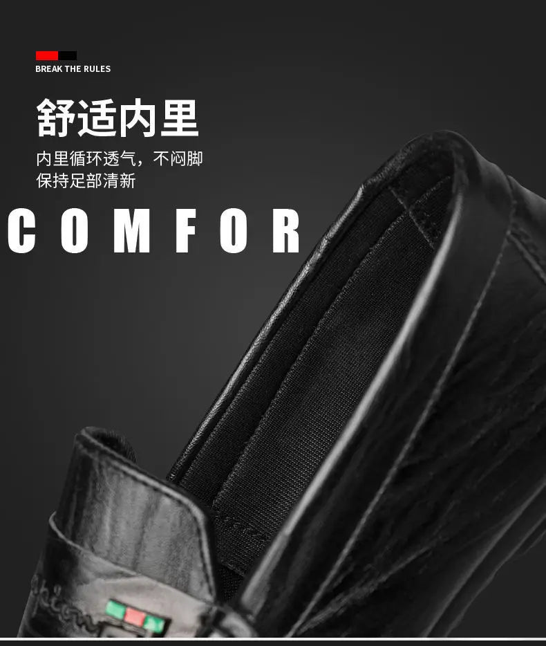 Mocasines Hombre Blancos Cuero - Vestir Casual Slip-On Primavera Otoño Designer