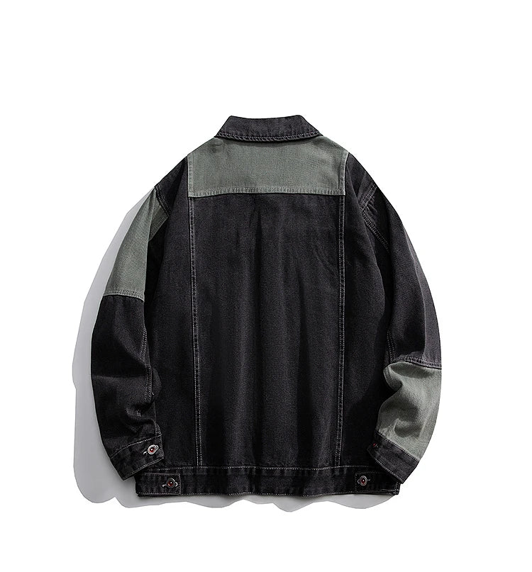 Chaqueta Denim Hombre Oversize - Jacket Jeans Hip Hop Japonés