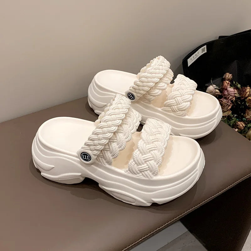 Sandalias Plataforma Mujer Playa - Chanclas Suela Gruesa Antideslizantes Ligeras Verano