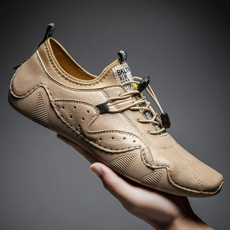 Sneakers Cuero Hombre Conducción 2024 - Casual Fashion Impermeables Luxury Mocasines Vestir