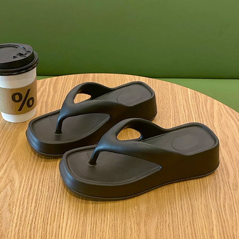 Chanclas Mujer Elegantes Transpirables - Sandalias Tacón Medio Outdoor Versátiles