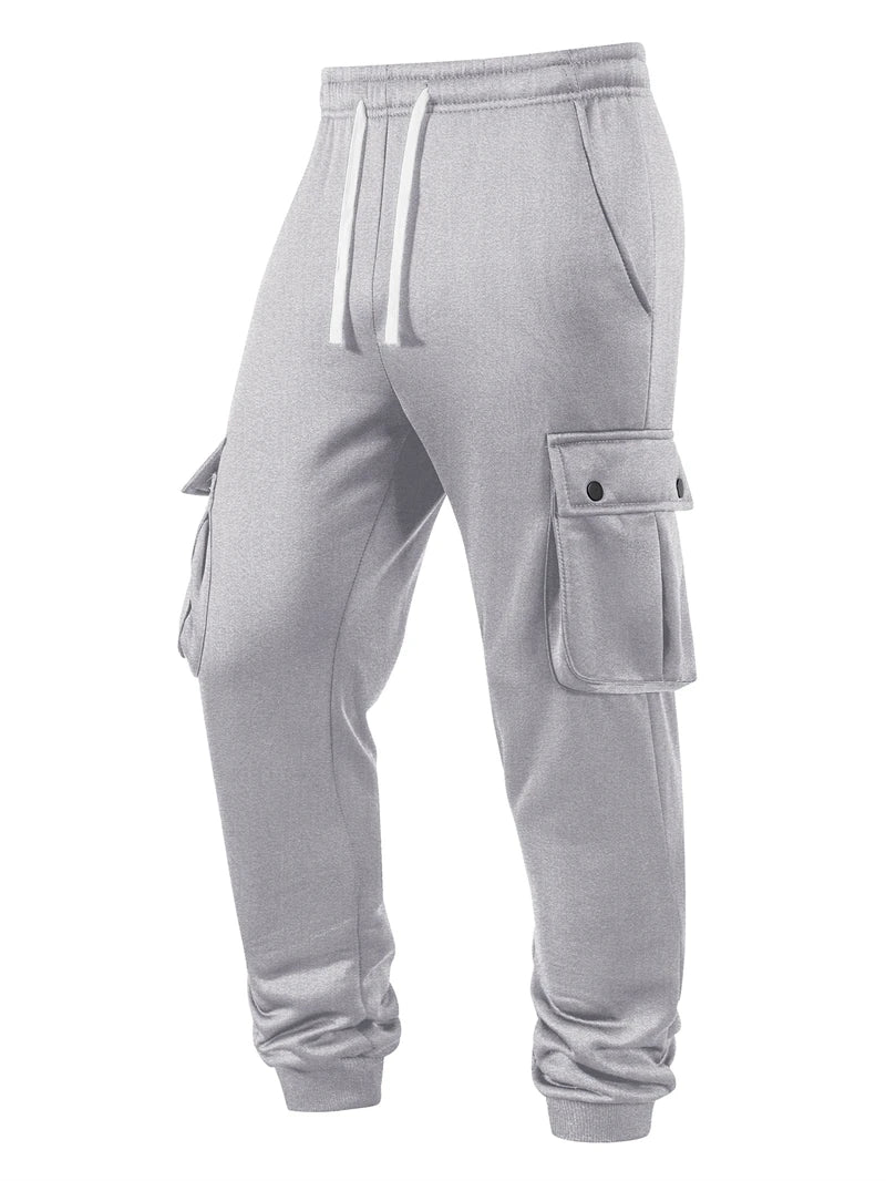 Pantalones Jogging Hombre Térmicos Cargo - Bolsillos Otoño Invierno Cálidos