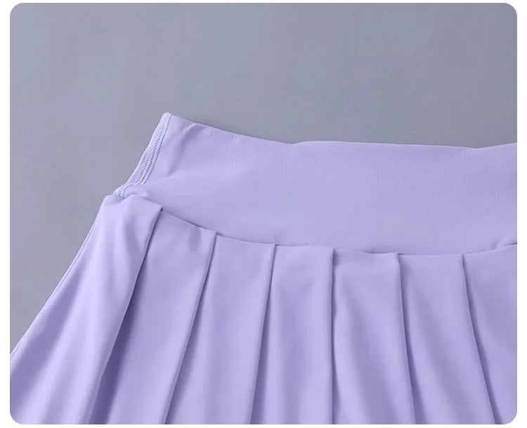 Falda Tenis Mujer Plisada - Falda Deportiva Golf Cintura Alta Con Shorts