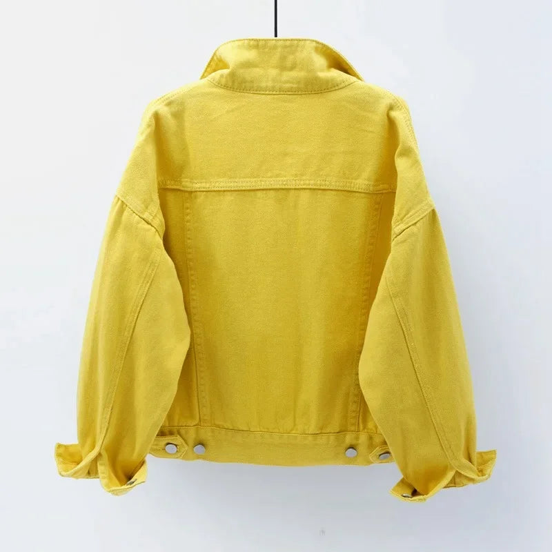 Chaqueta Denim Mujer Boyfriend - Jacket Jeans Oversize Colores 2023