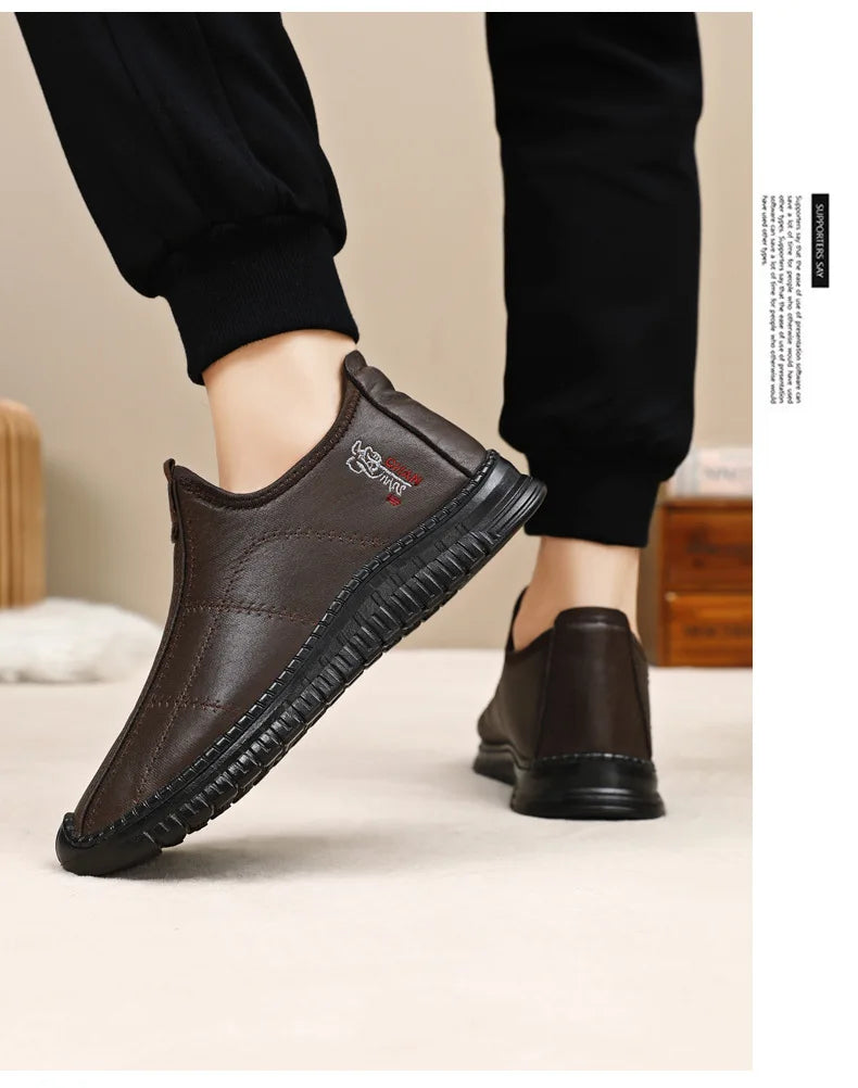 Botas Algodón Hombre Invierno 2025 - Cálidas Acolchadas Outdoor Antideslizantes Casual