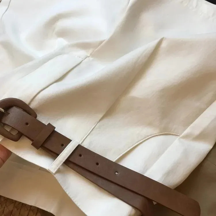 Pantalón Cargo Mujer Pierna Ancha - Pantalón Verano Cintura Alta