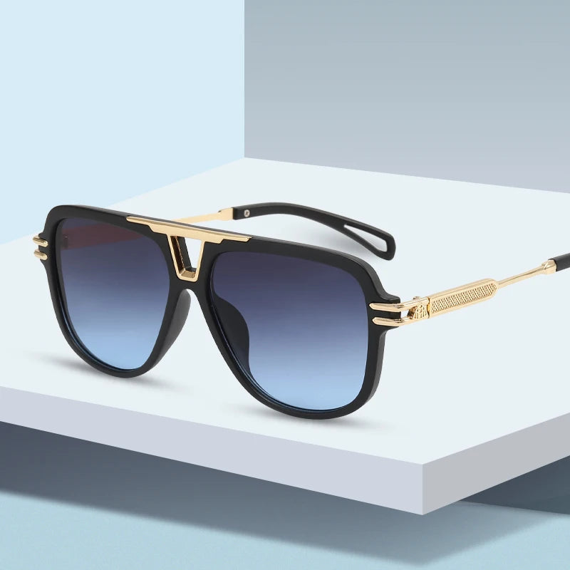 Gafas de Sol Hombre Conducción 2024 - Lentes Metal Doble Puente Luxury