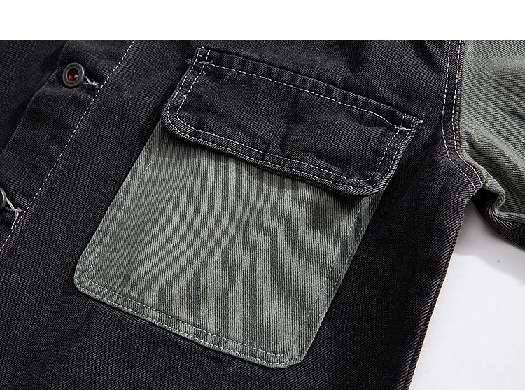 Chaqueta Denim Hombre Oversize - Jacket Jeans Hip Hop Japonés