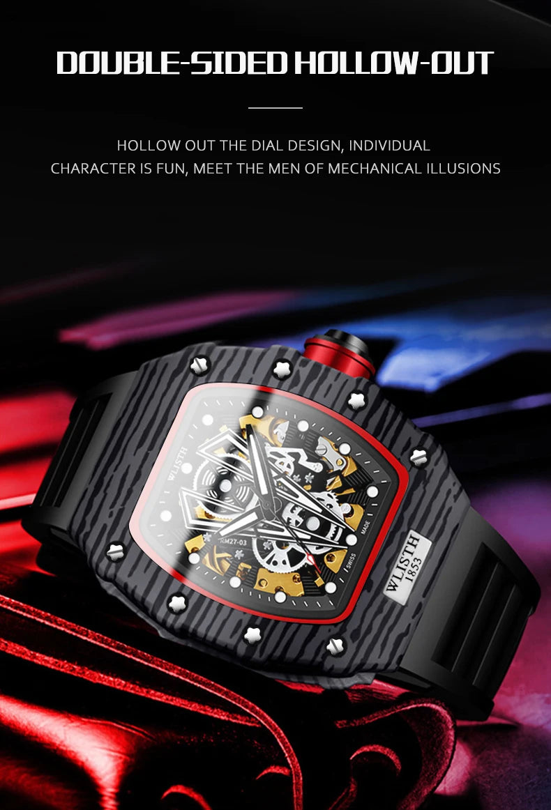 Reloj Mecánico Automático Barrel Type - Resistente al Agua Luminoso Business