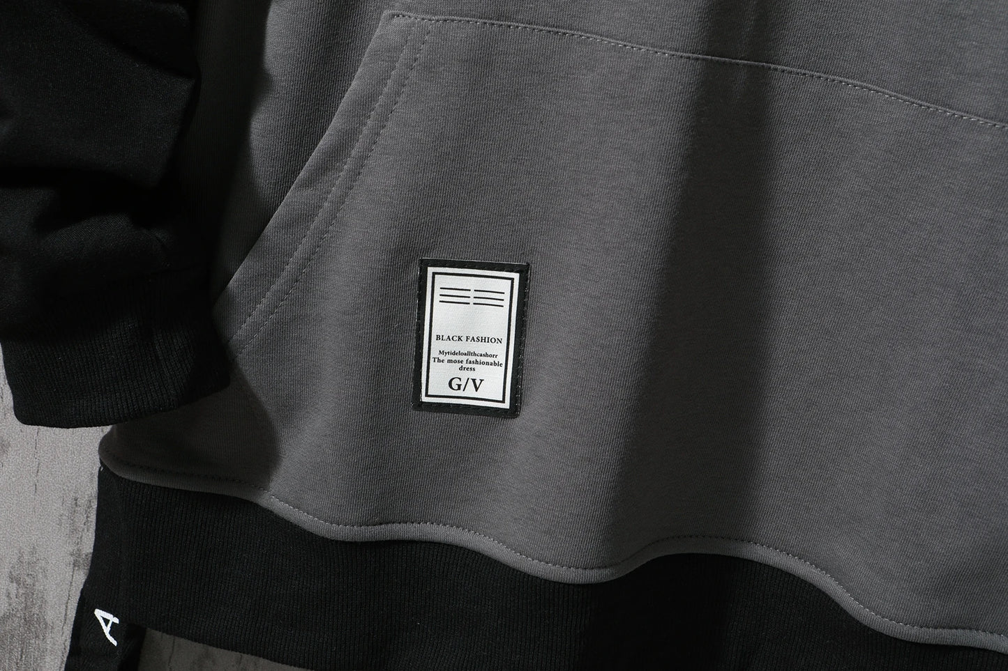 Sudadera Hombre Patchwork Hip Hop - Hoodie Pullover Streetwear Colorblock