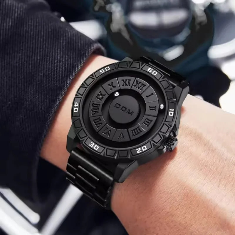 Reloj DOM 1726 Diseño Magnético - Bola Giratoria Cuarzo Romano Resistente al Agua