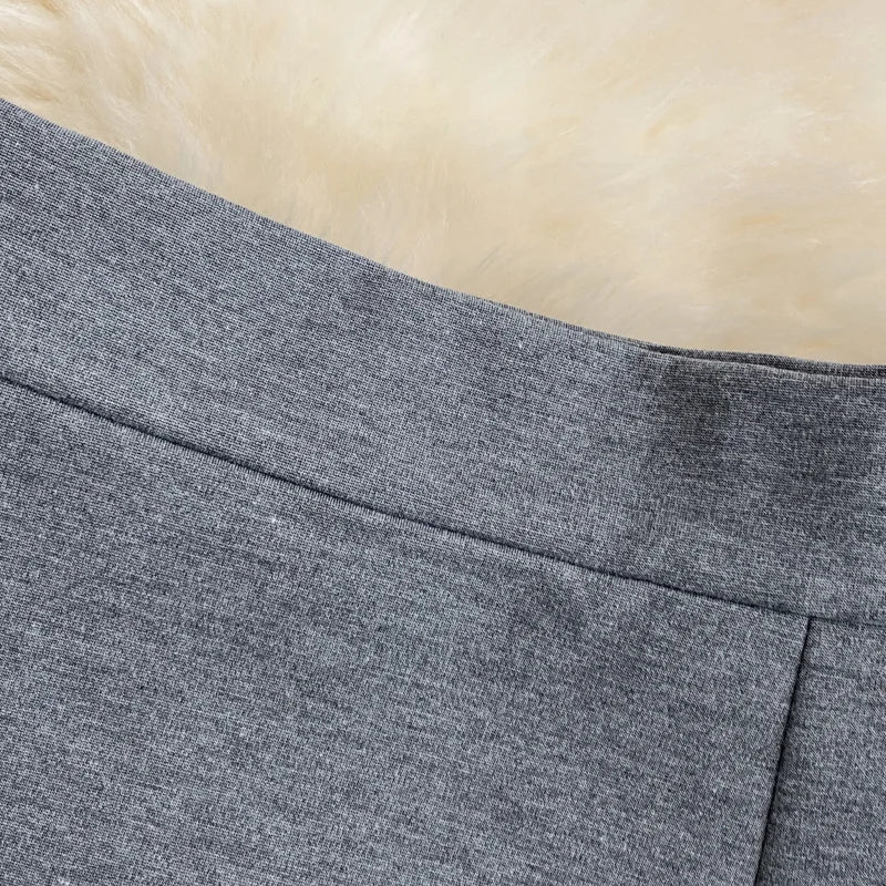 Falda Oficina Mujer Lápiz - Falda Cintura Alta Abertura Negra Roja Gris