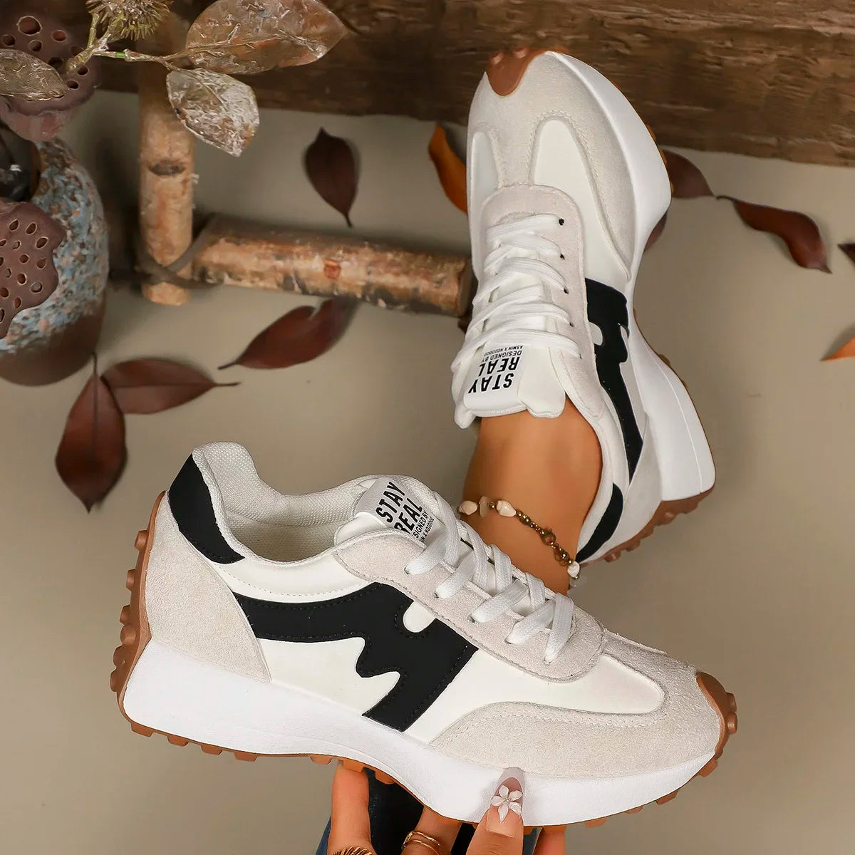 Sneakers Plataforma Mujer 2025 - Zapatillas Primavera Otoño Ligeras Transpirables