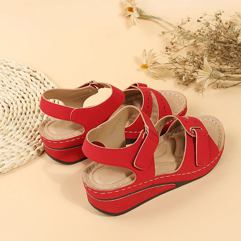 Sandalias Cuña Mujer Verano - Zapatos Plataforma Suela Suave Elegantes Tendencia