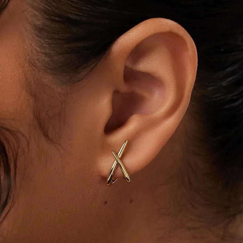 Pendientes Oro 14K Mujer - Delicados Minimalistas Hipoalergénicos