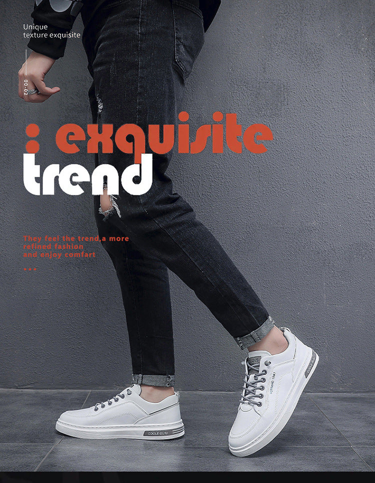 Sneakers Hombre Blancos Transpirables - Casual Fashion Conducción Walking Tennis Skate
