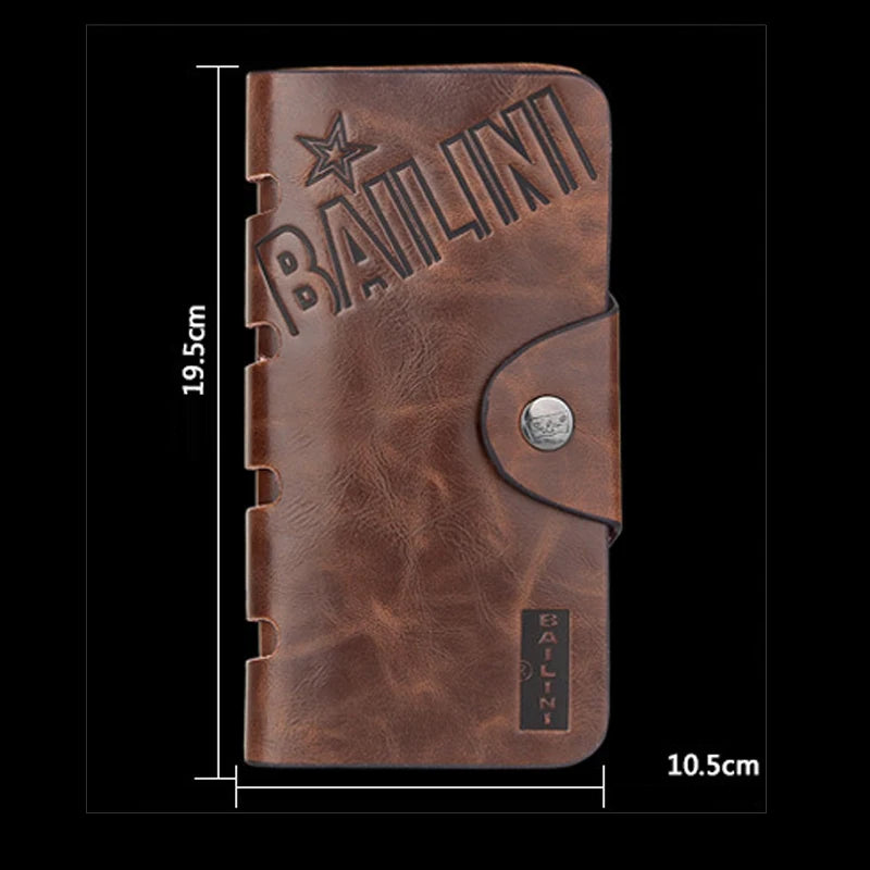 Cartera Cuero Hombre Tríptico - Hebilla Magnética Tarjetero Monedero Negocios